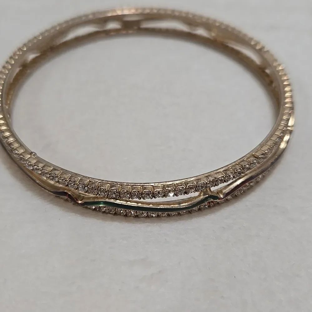 Rhinestone Bangle Bracelet - Picture 2 of 4